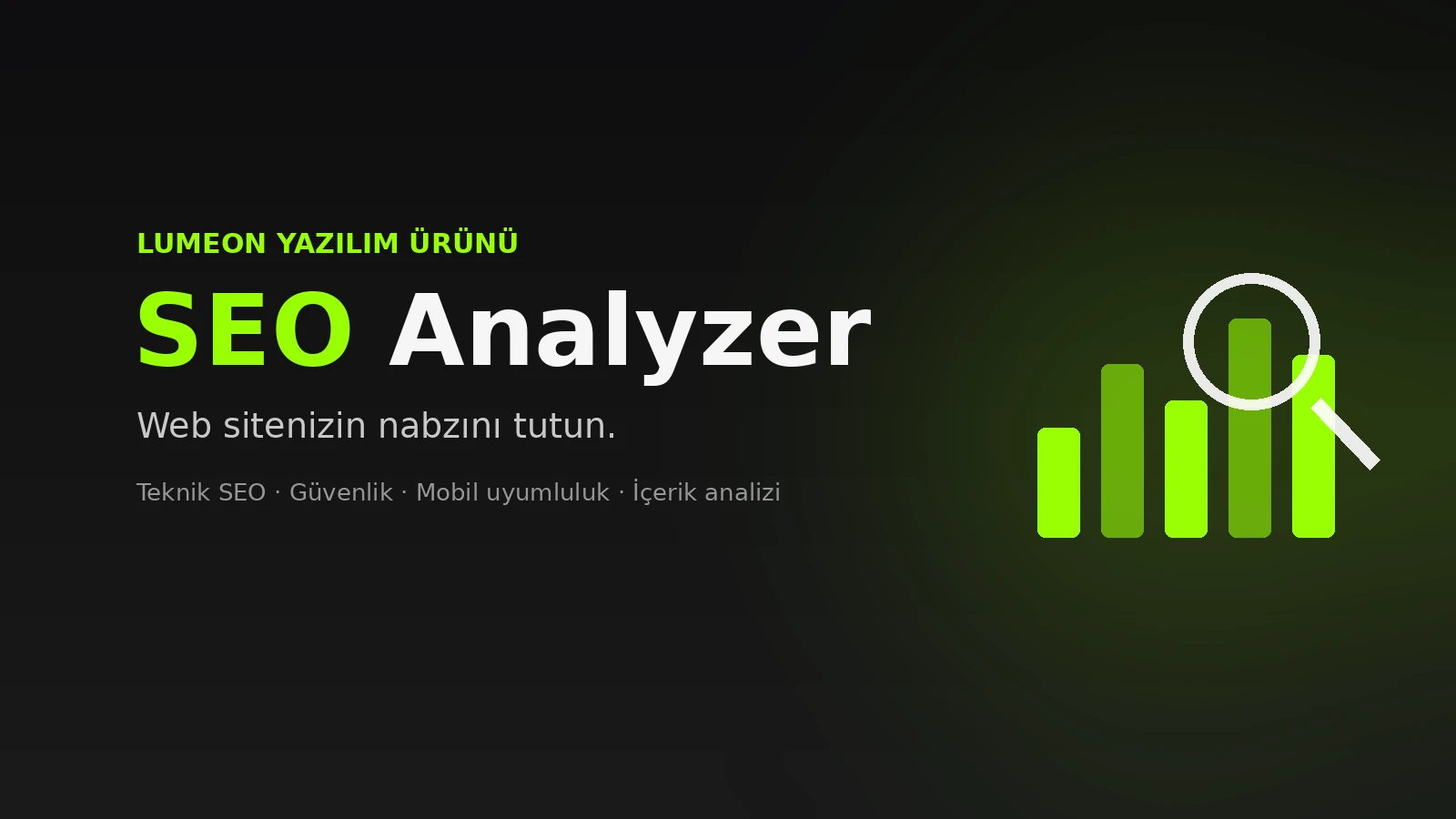 SEO Analyzer — web sitesi SEO analiz platformu kapak görseli